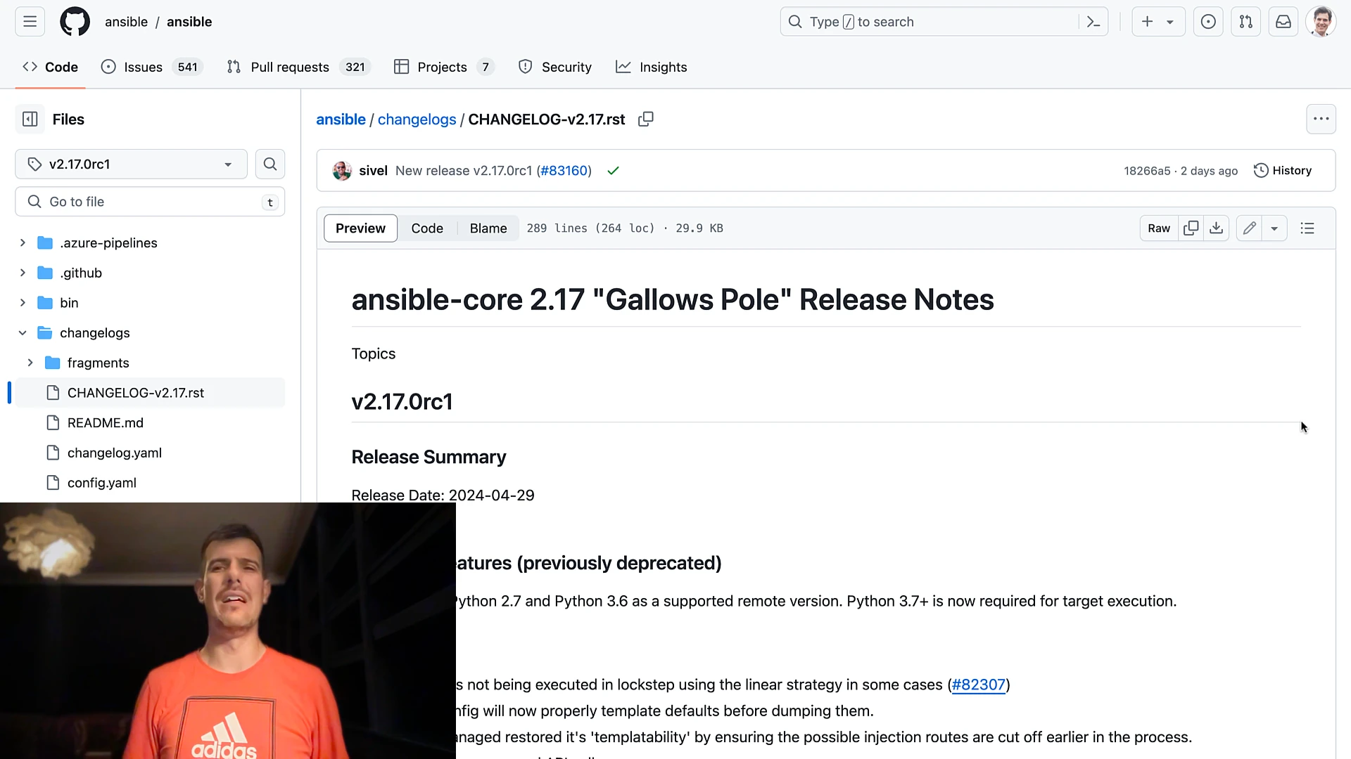 Ansible News - Ansible Core 2.17.0-rc1