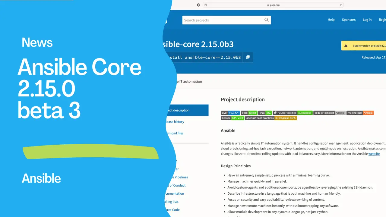 Ansible News - Ansible Core 2.15.0 beta 3