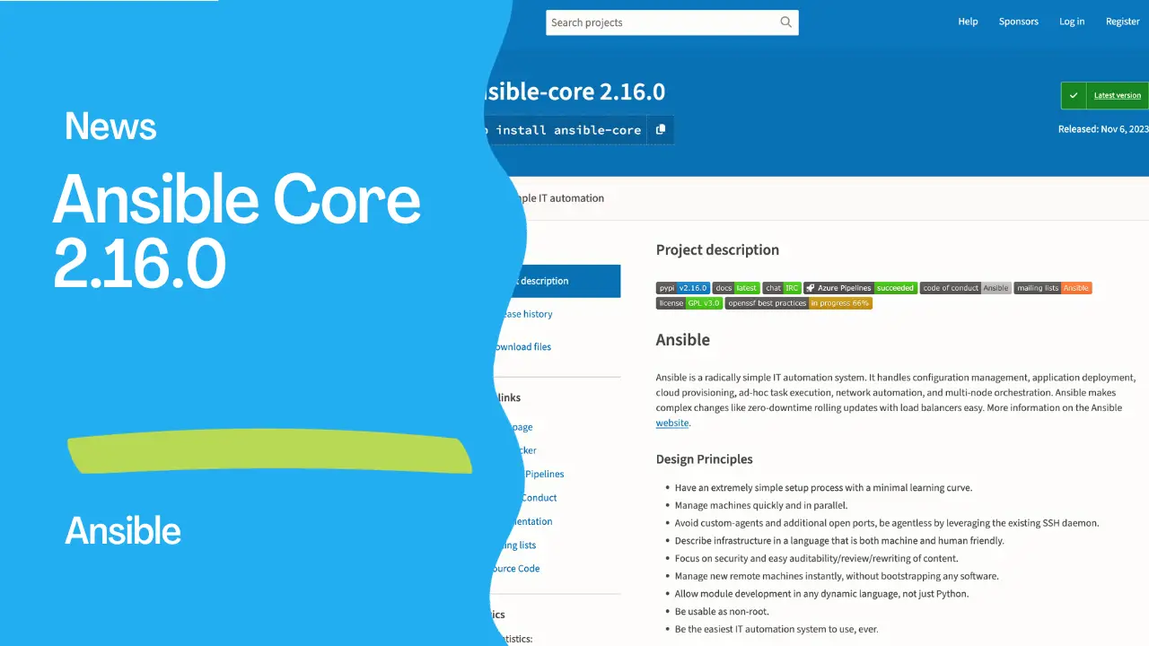 Ansible News - Ansible Core 2.16.0 General Available “All My Love”