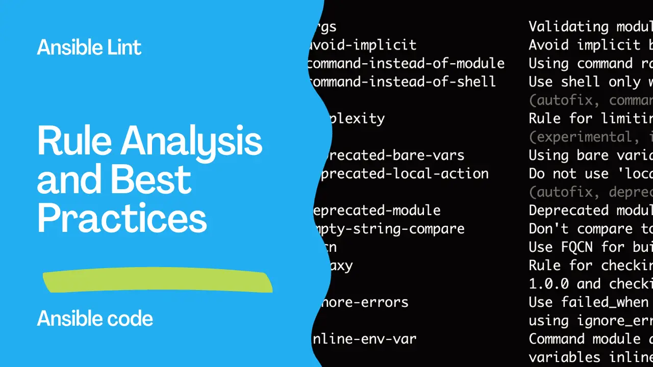 Ansible-Lint Rule Analysis and Best Practices