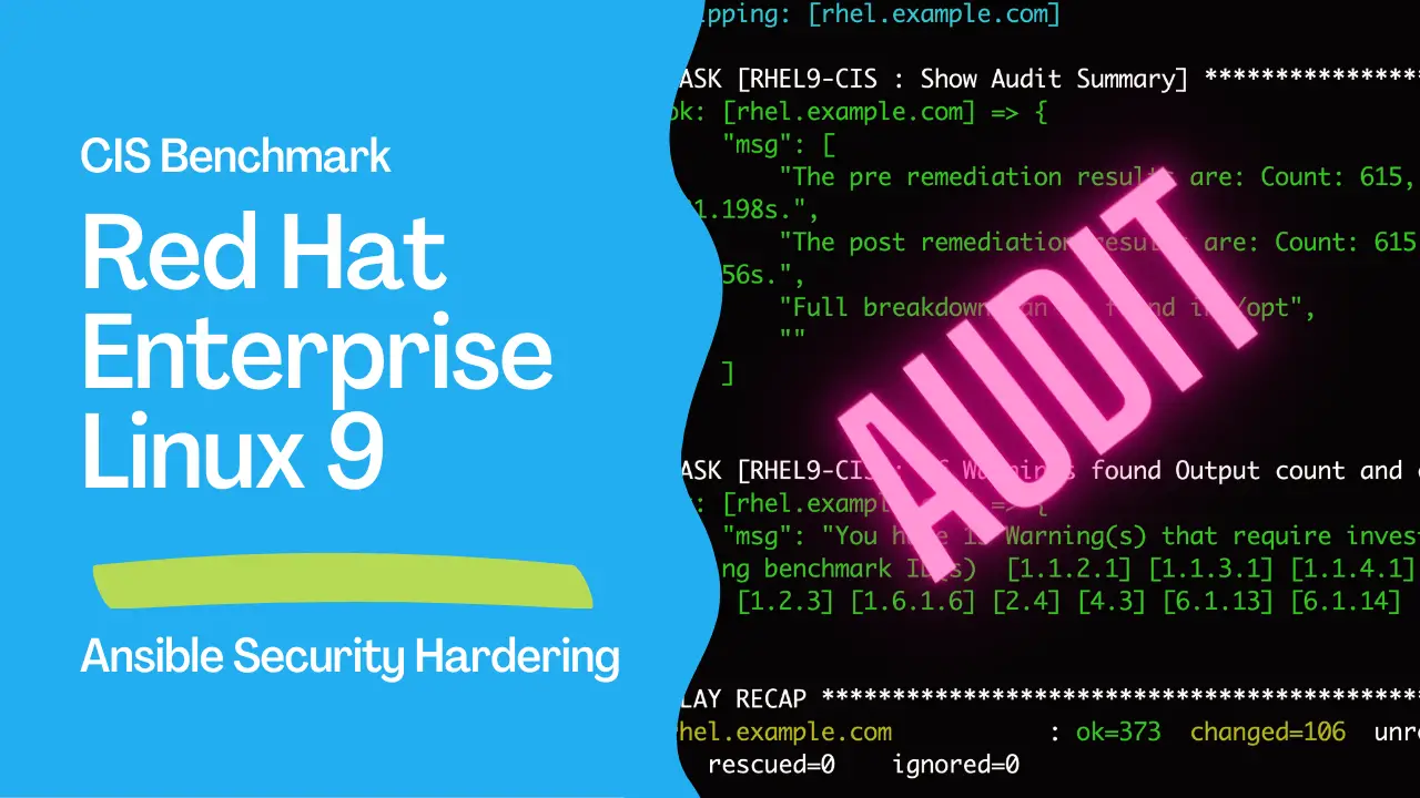 Automating Audit CIS Benchmark Hardening for Red Hat Enterprise Linux 9 with Ansible