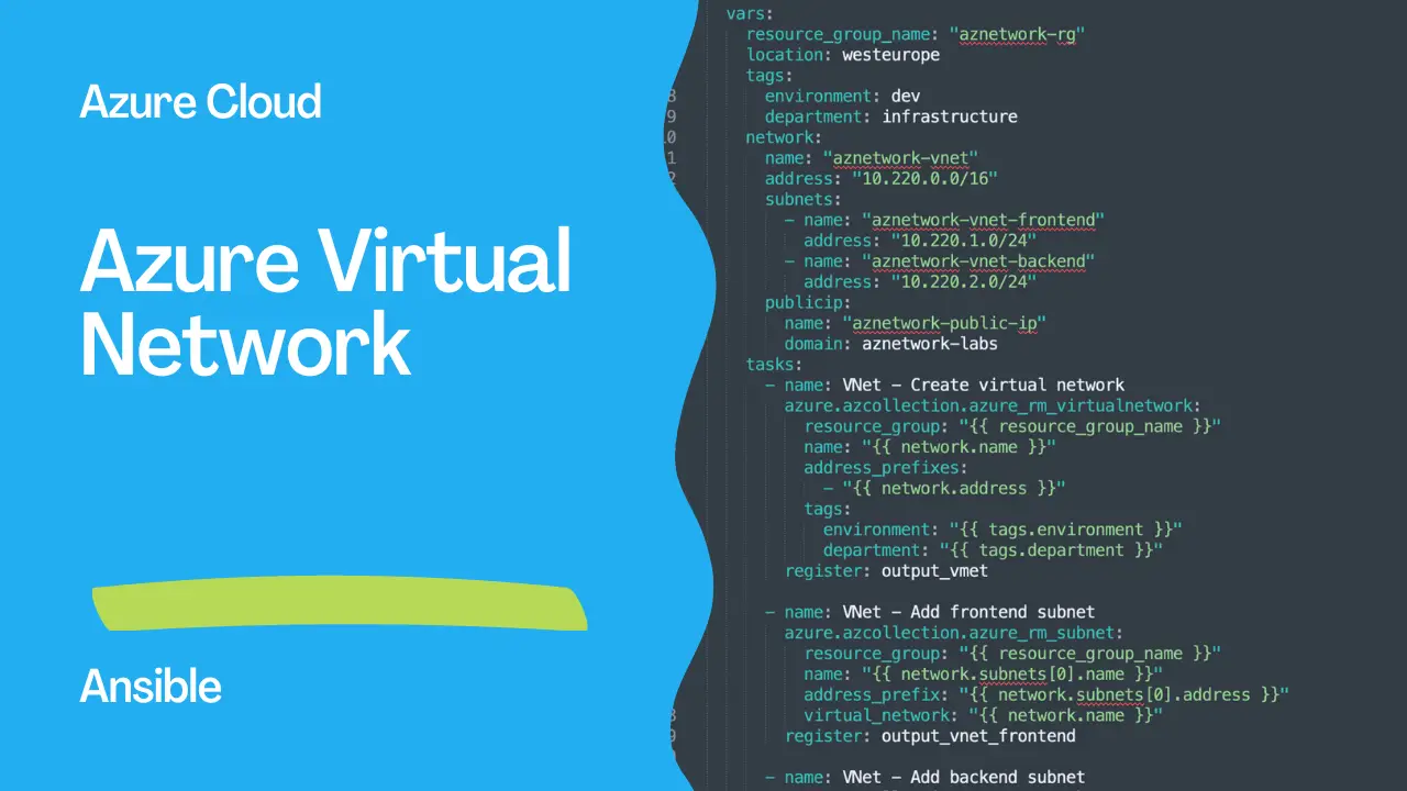Creating an Azure Virtual Network with Ansible Playbook