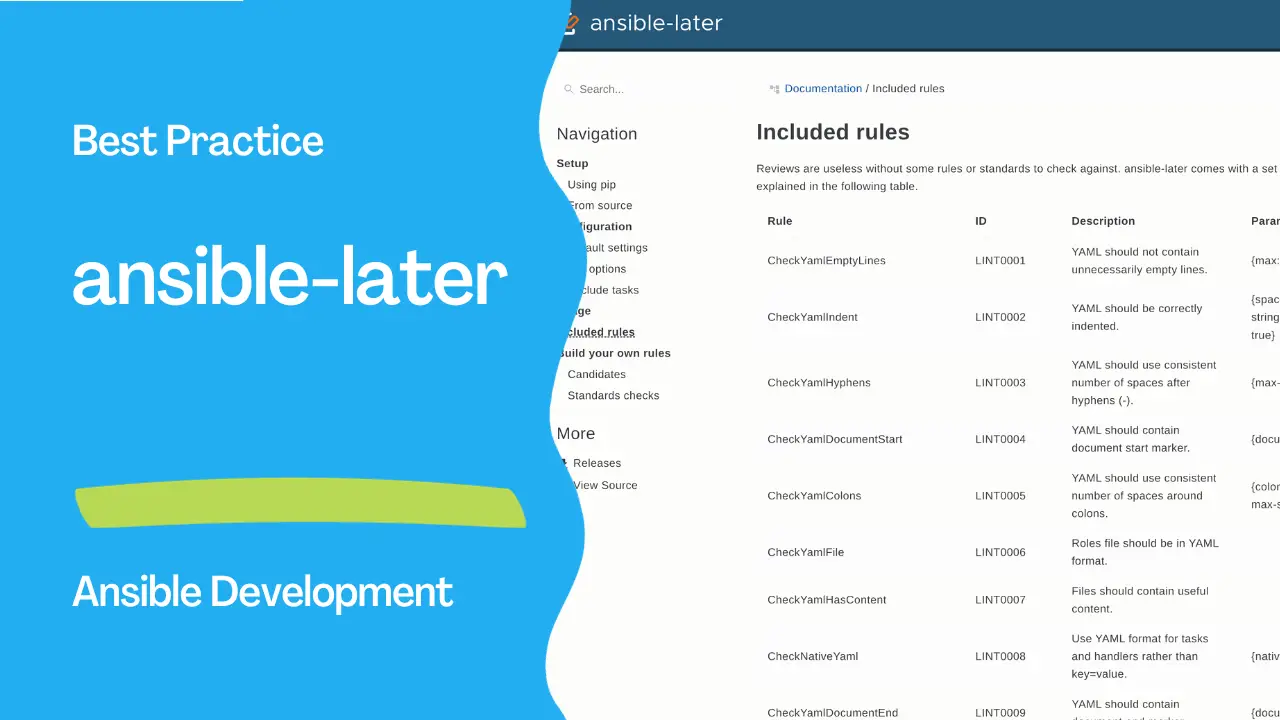 Enhancing Ansible Role Development with Best Practices with ansible-later