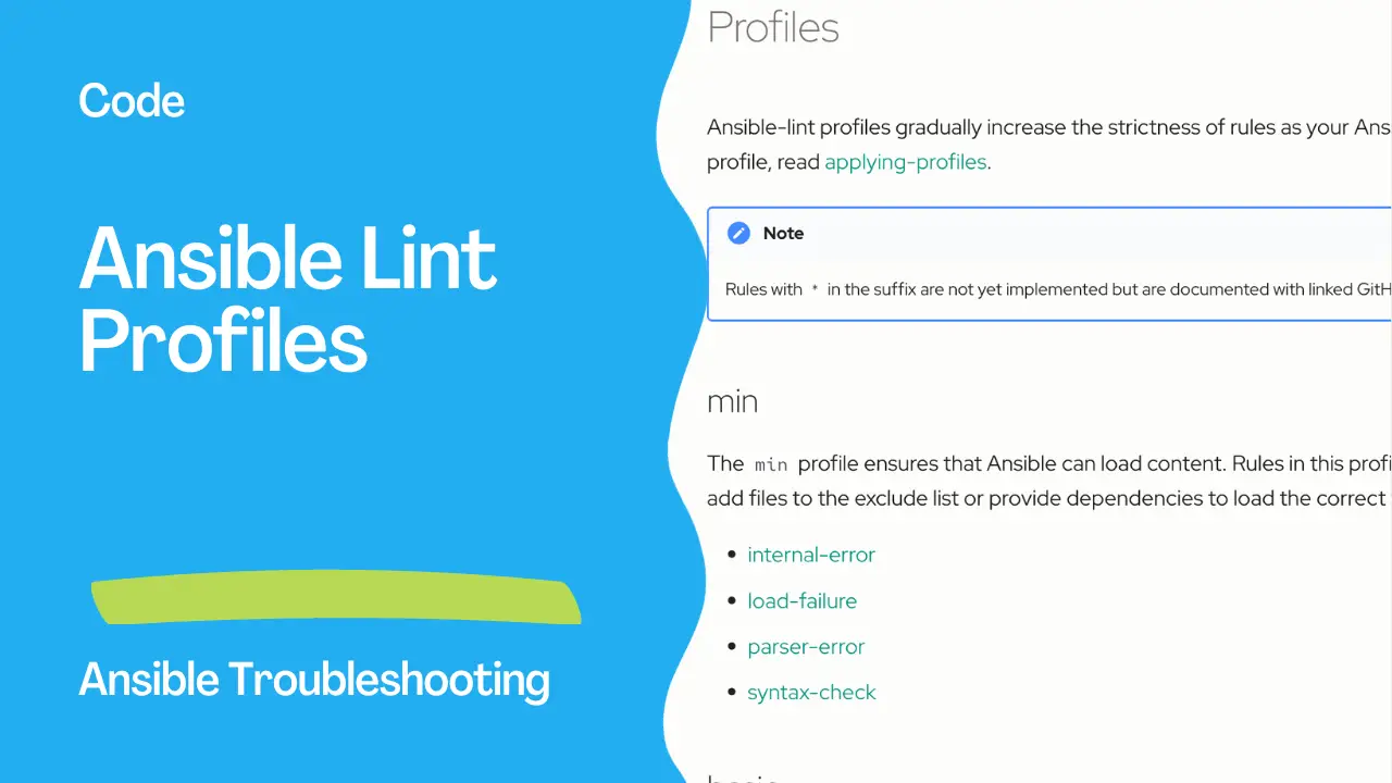 Exploring Ansible-Lint Profiles: A Comprehensive Guide