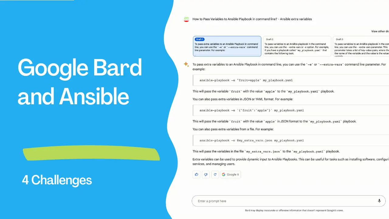 Bard-ing with Ansible: Streamlining Testing for Google's AI Writing Tool