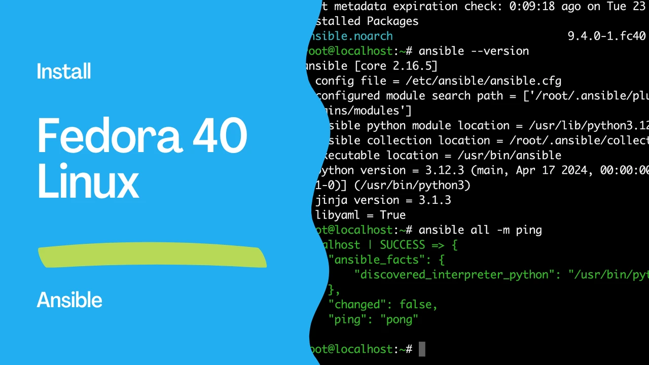 How to install Ansible in Fedora 40 — Ansible install