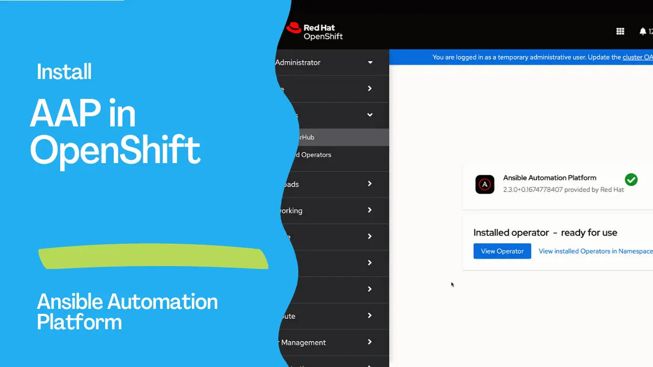 Install Ansible Automation Platform in Red Hat Ansible OpenShift Platform operator via Operator