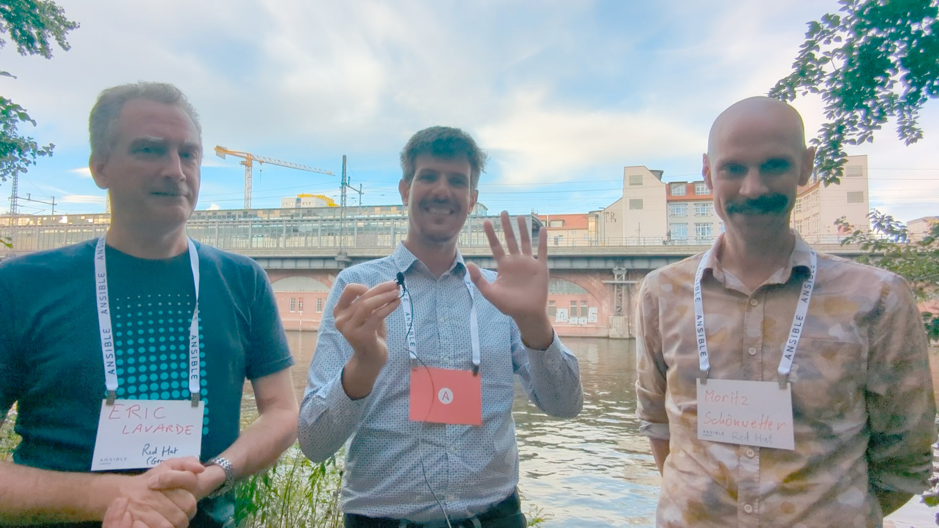 Meeting Eric Lavarde and Moritz Schönwetter Automation Architects from Red Hat at Ansible Community Day Berlin 2023