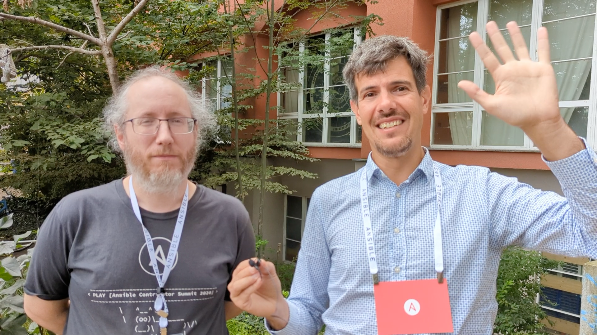Meeting Greg Sutcliffe of Red Hat at Ansible Community Day Berlin 2023