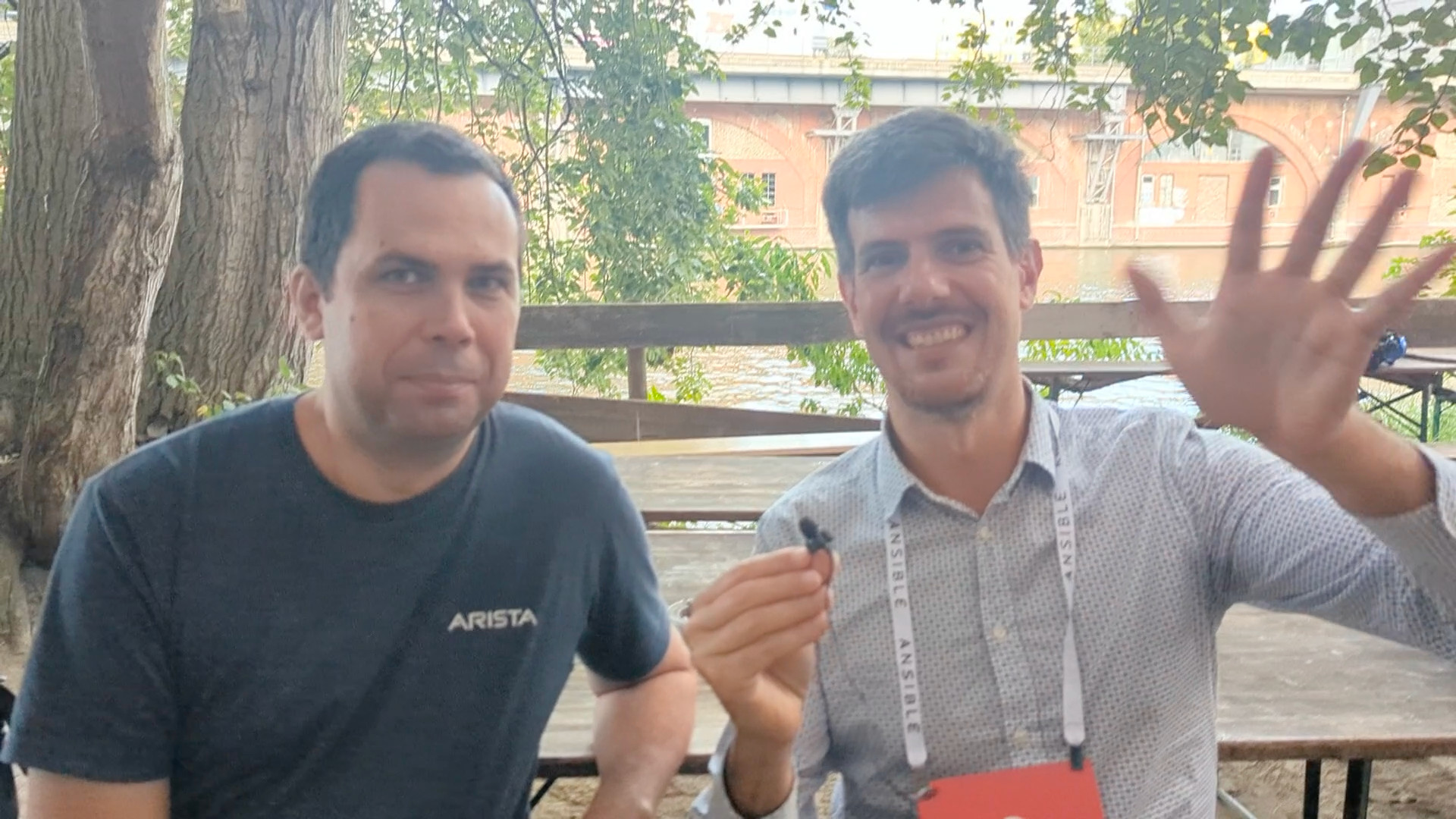 Meeting Petr Ankudinov from Arista Network at Ansible Community Day Berlin 2023