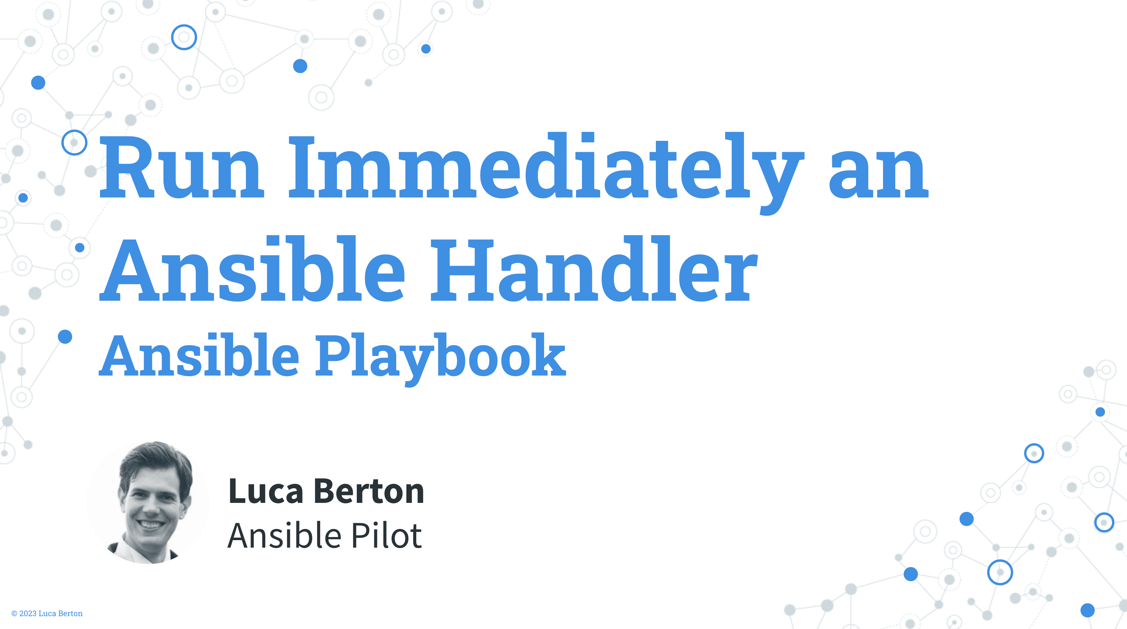 Run Immediately an Ansible Handler - Ansible Playbook