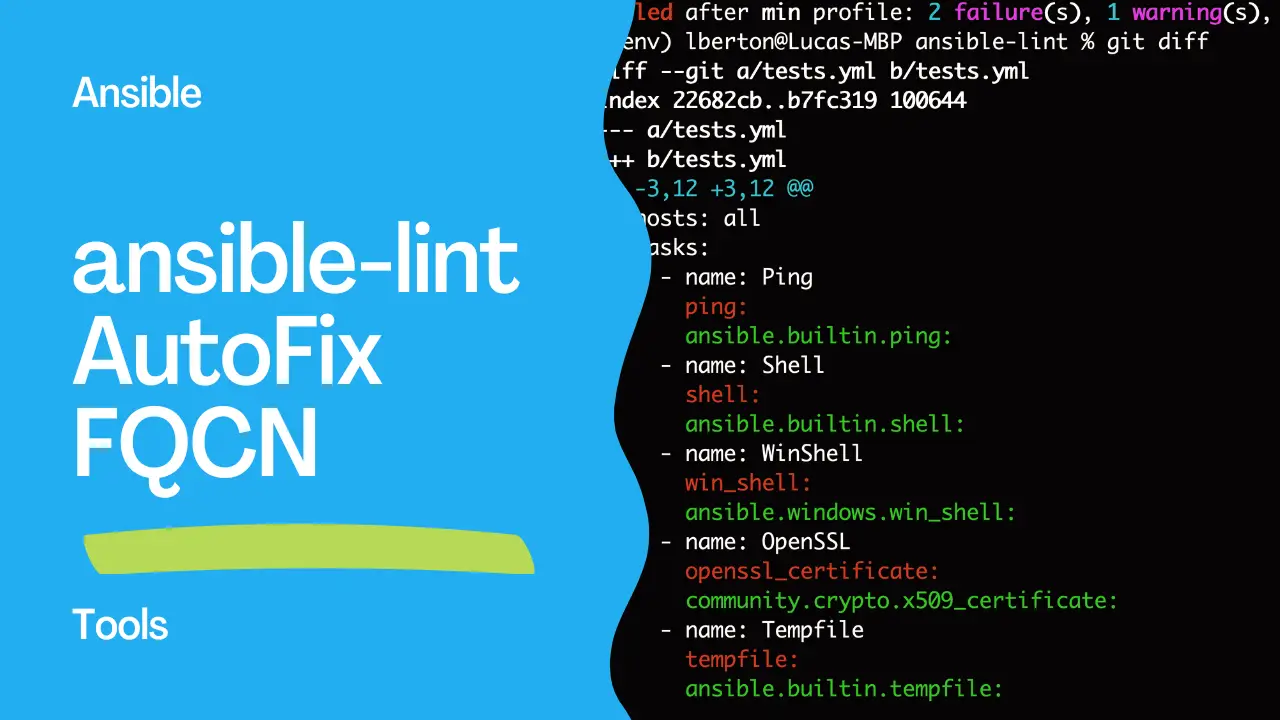 Streamline Your Ansible Development with Auto-Fixing of FCQN Rule Violations using ansible-lint!