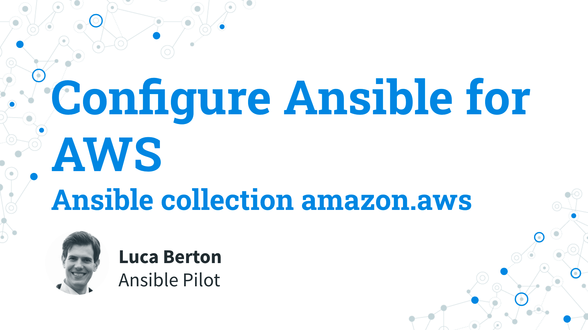 Configure Ansible for AWS - ansible collection amazon.aws