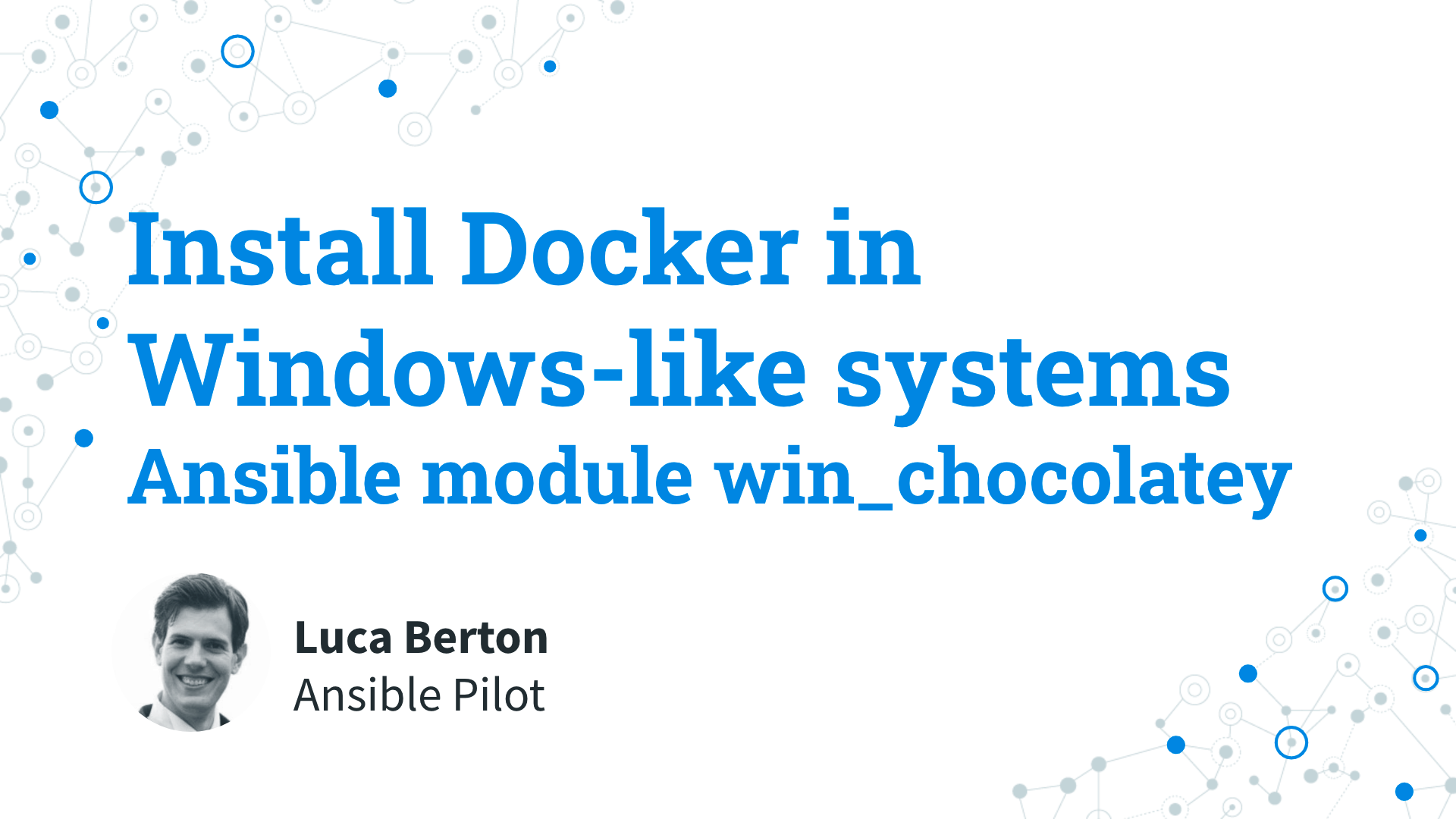 Install Docker in Windows-like systems - Ansible module win_chocolatey