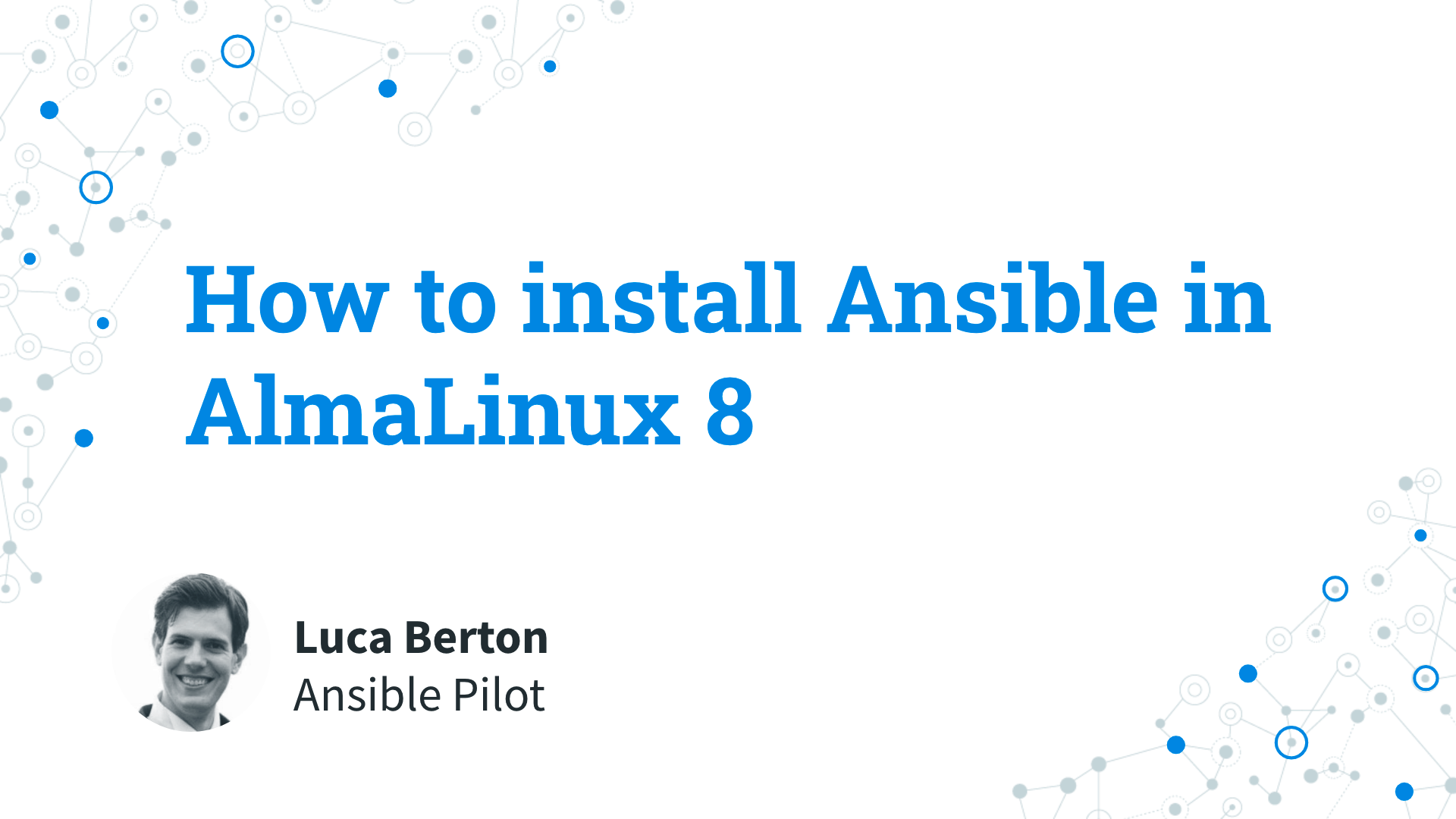 How to install Ansible in AlmaLinux 8 - Ansible install