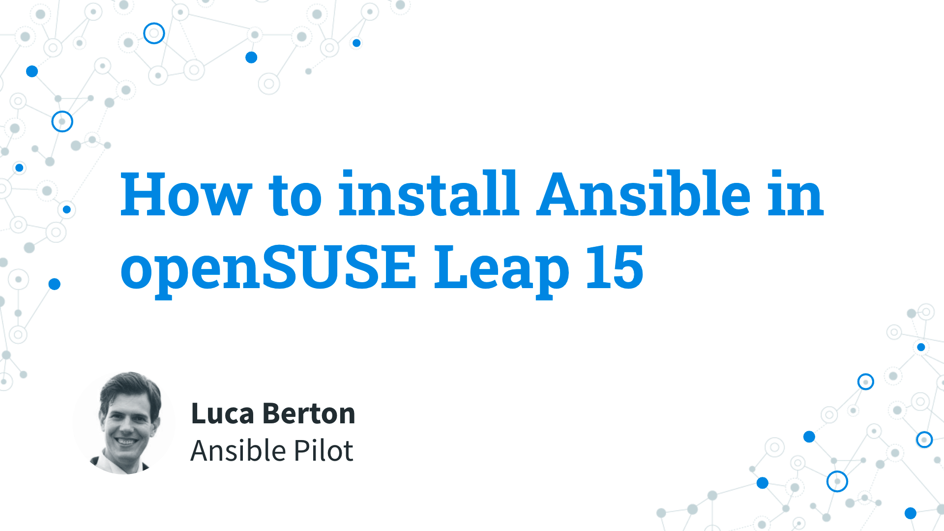 How to install Ansible in OpenSUSE Leap 15 - Ansible install
