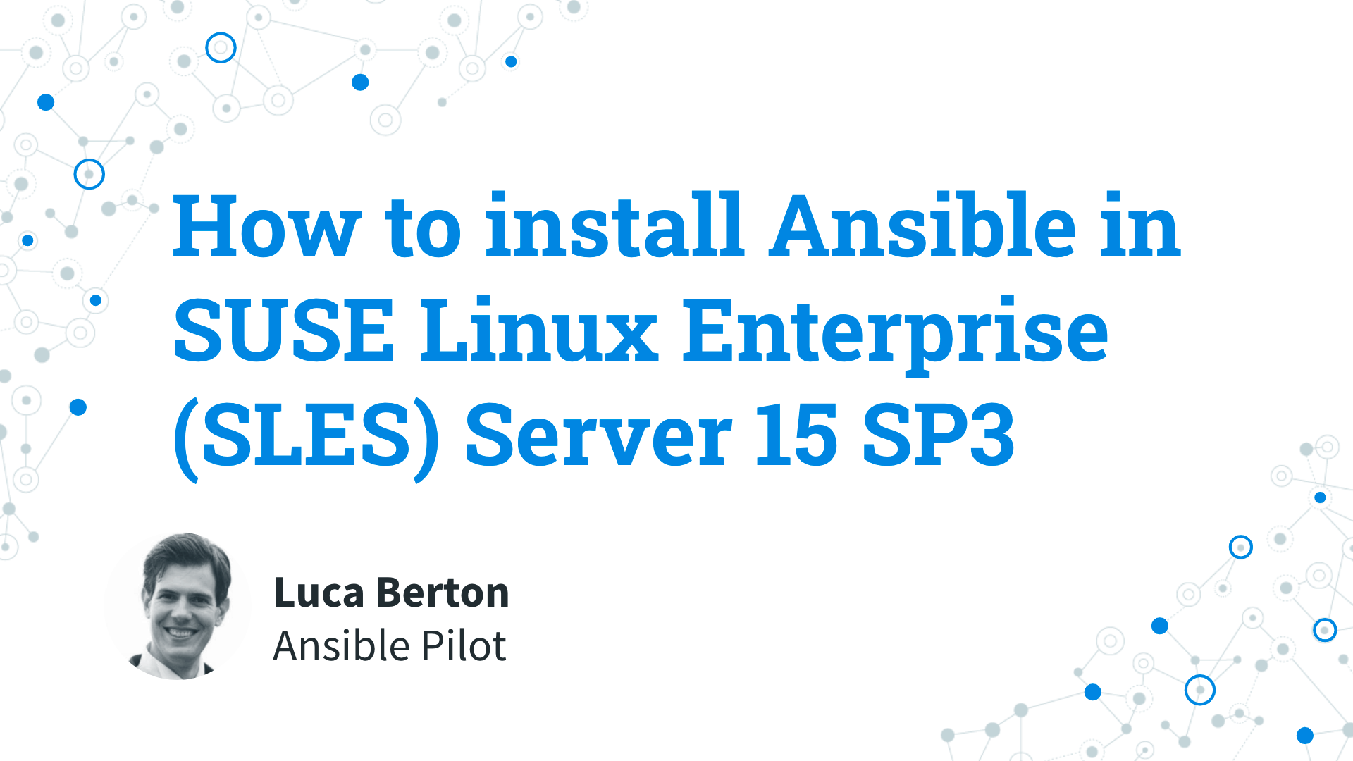 How to install Ansible in SUSE Linux Enterprise Server (SLES) 15 SP3 - Ansible install
