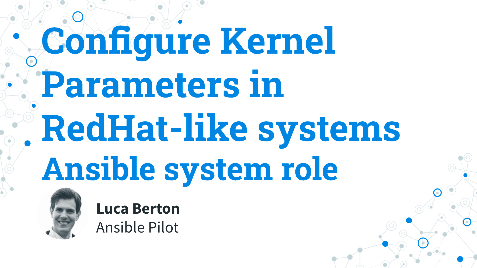 Configure Kernel Parameters in RedHat-like Linux systems - Ansible system role