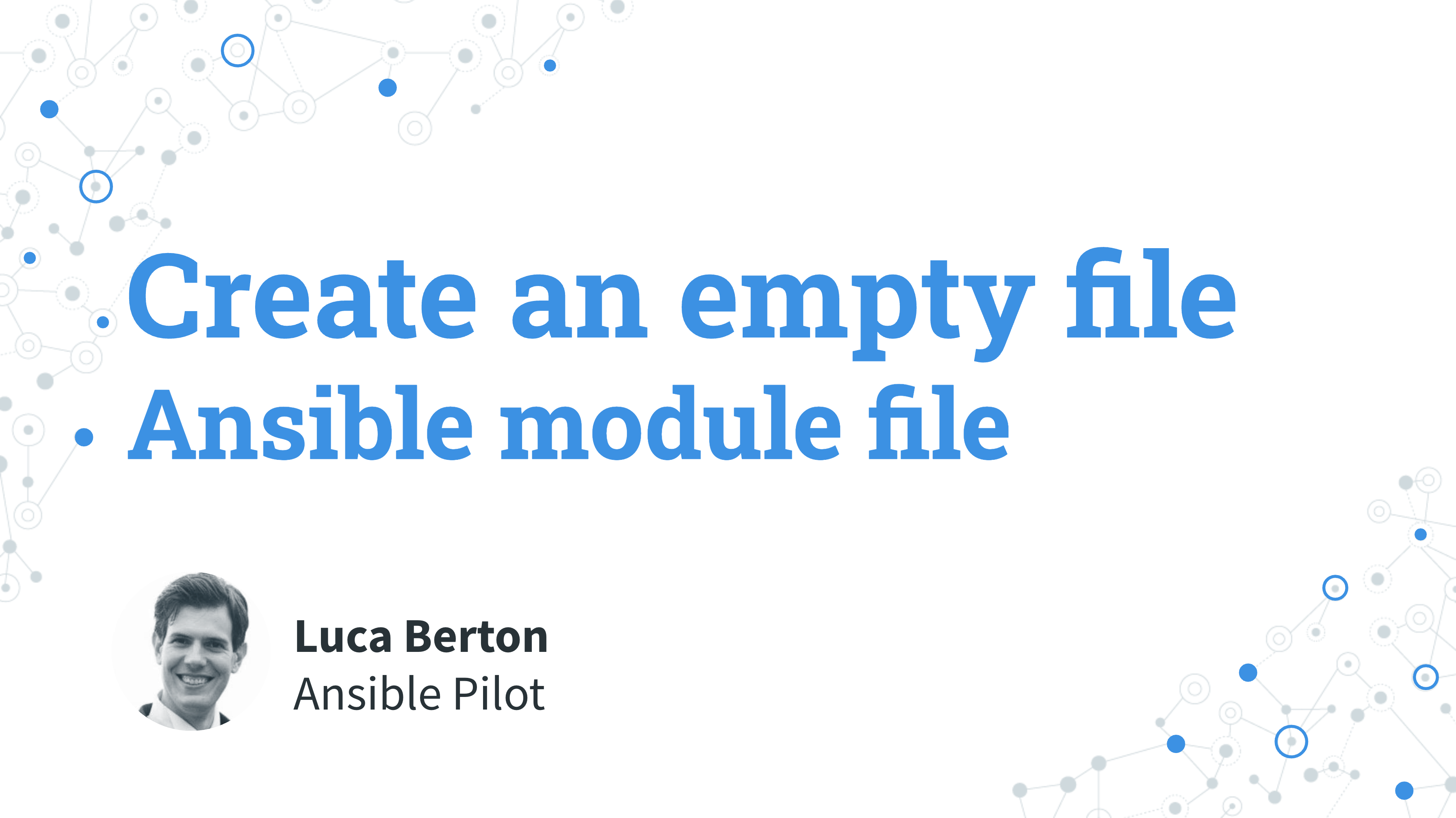 Create an empty file - Ansible module file