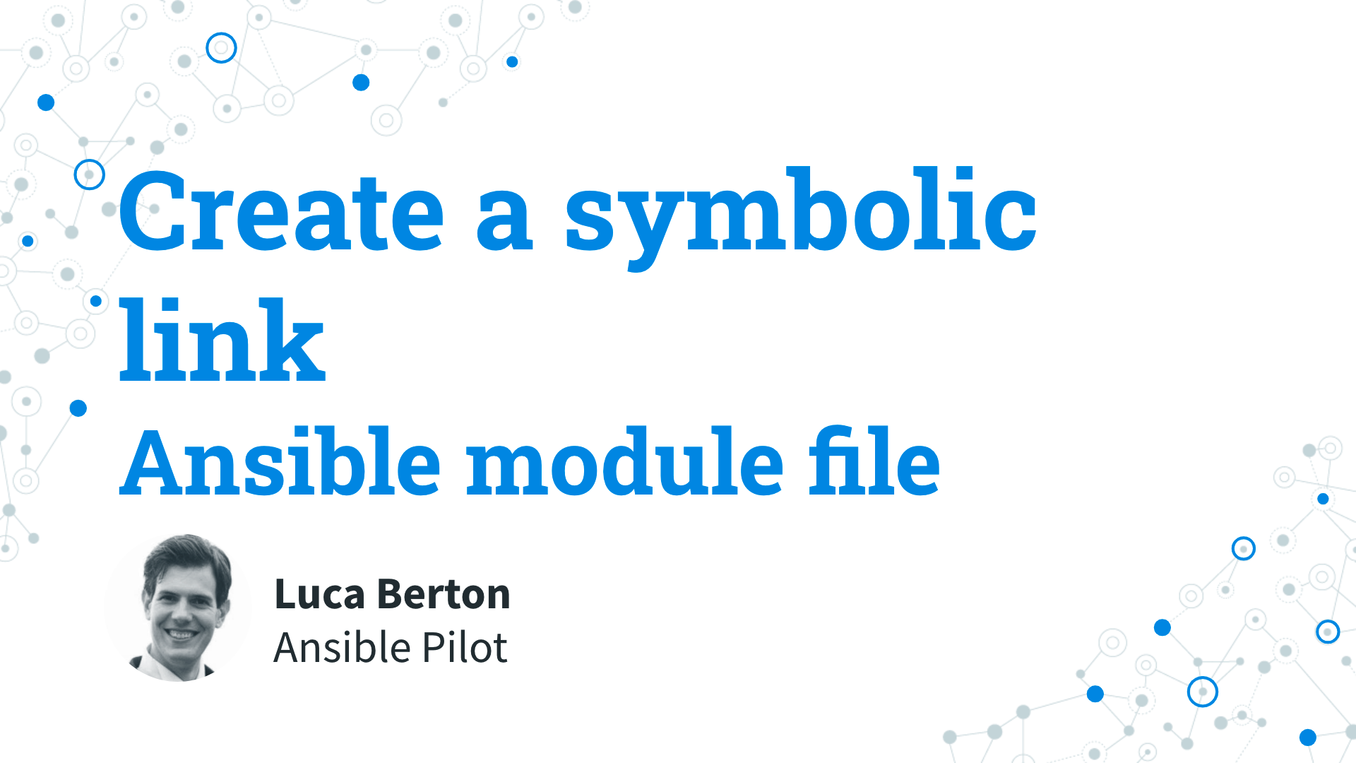 Create a symbolic link (also symlink or soft link) in Linux - Ansible module file