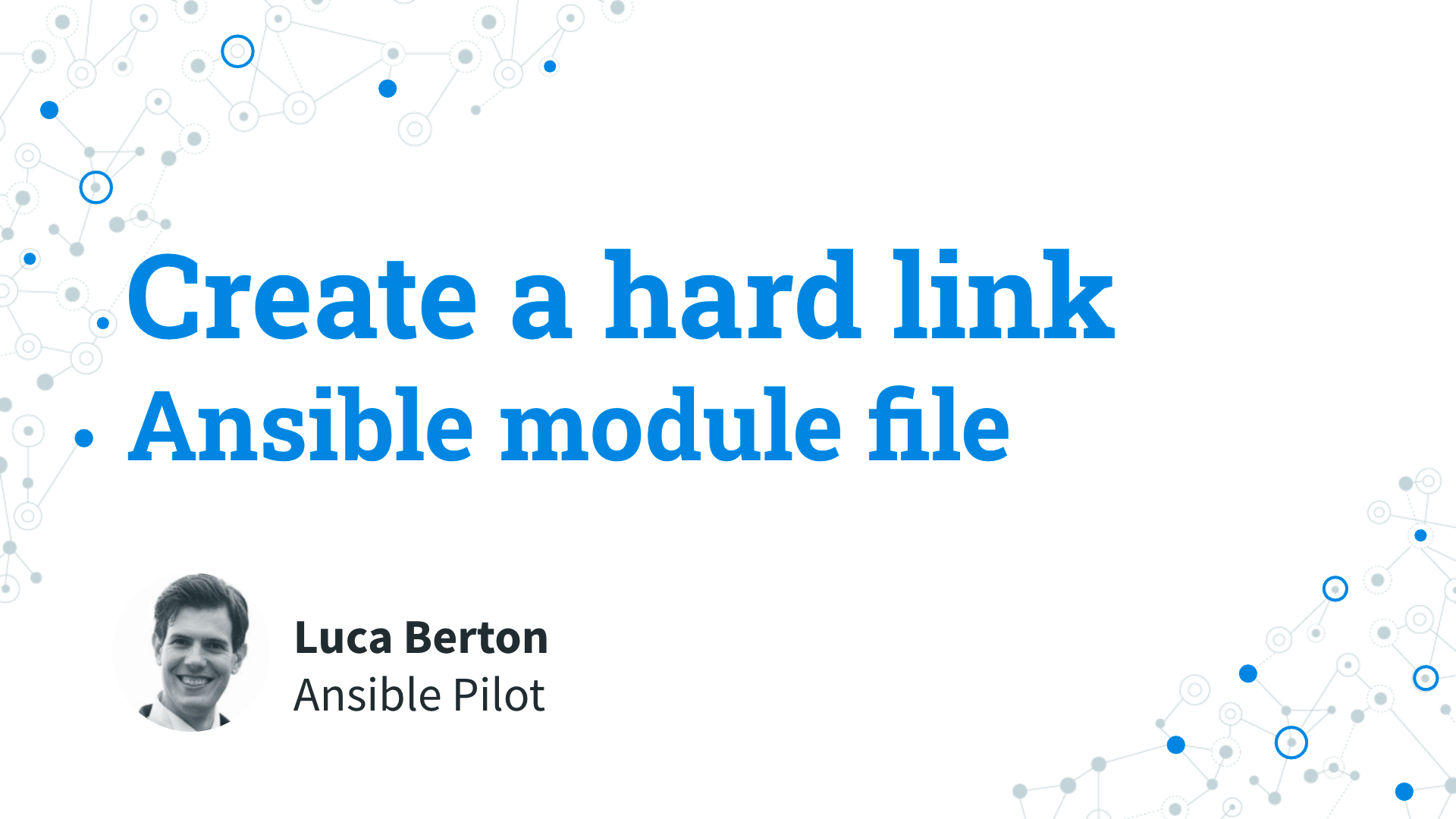 Create a hard link in Linux - Ansible module file