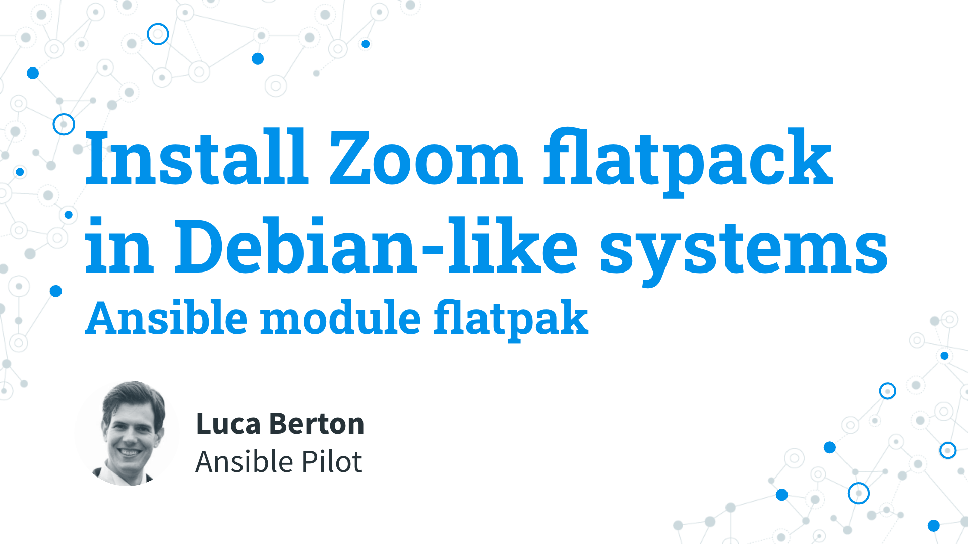 Install Zoom flatpak in Debian-like systems - Ansible module flatpak