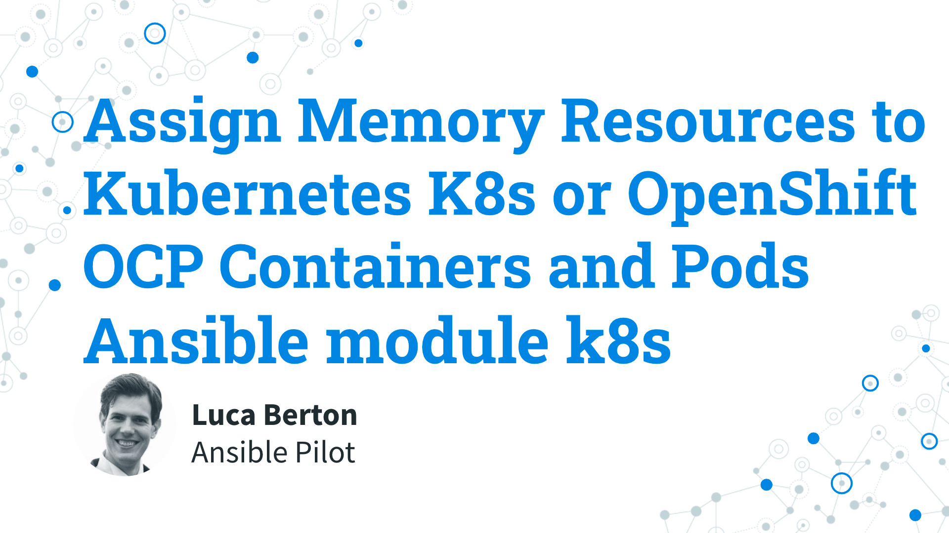 Assign Memory to Kubernetes Pods with Ansible