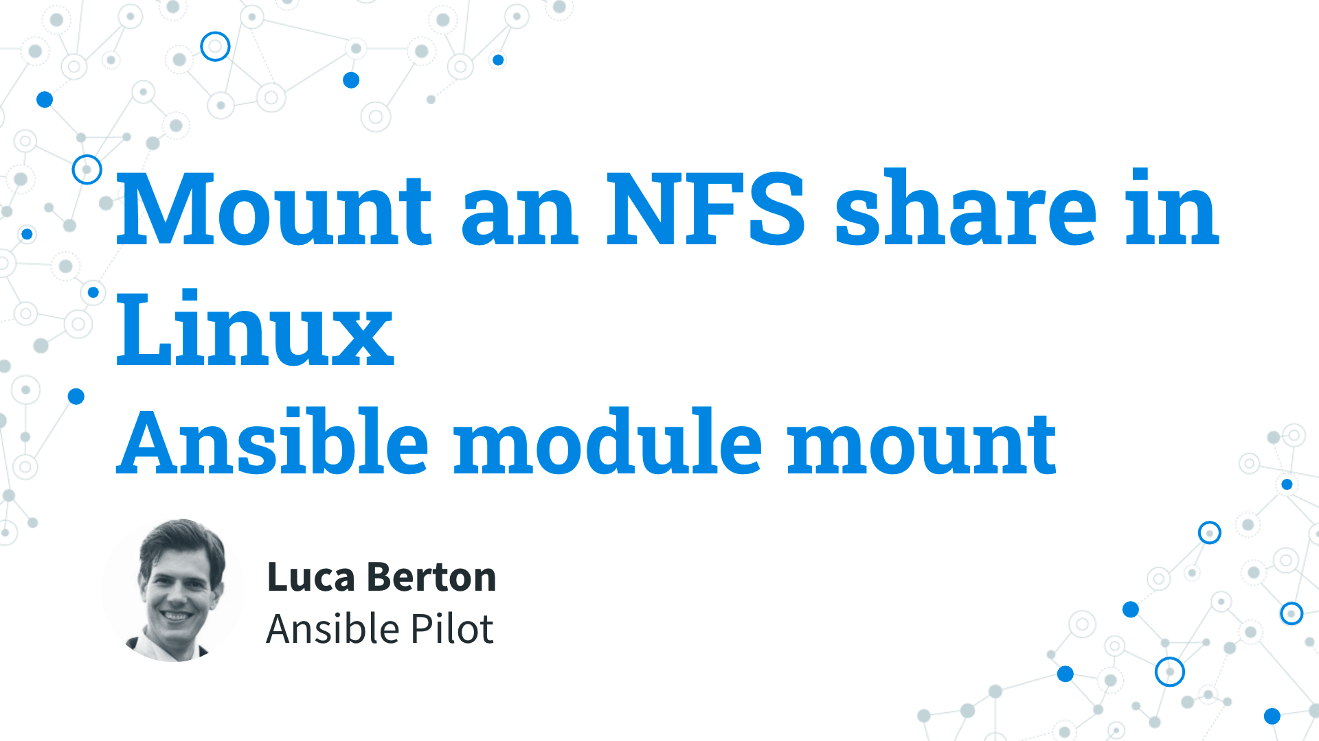 Mount an NFS share in Linux - Ansible module mount