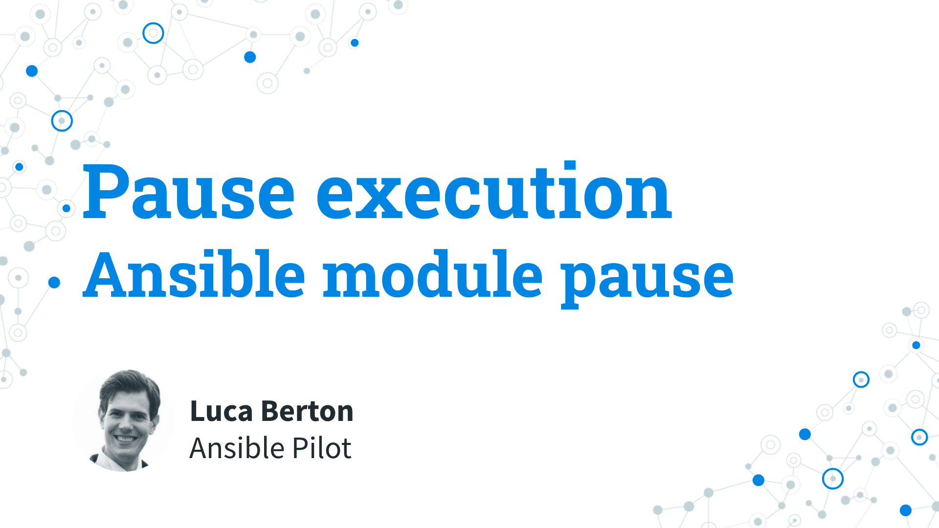 Pause execution - Ansible module pause
