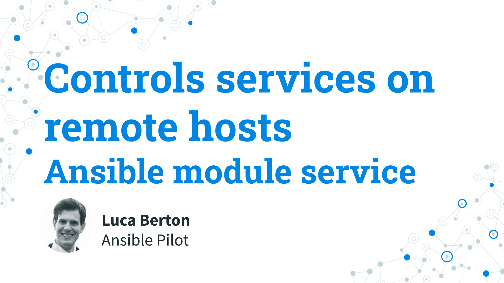 Restart services on remote hosts - Ansible module service