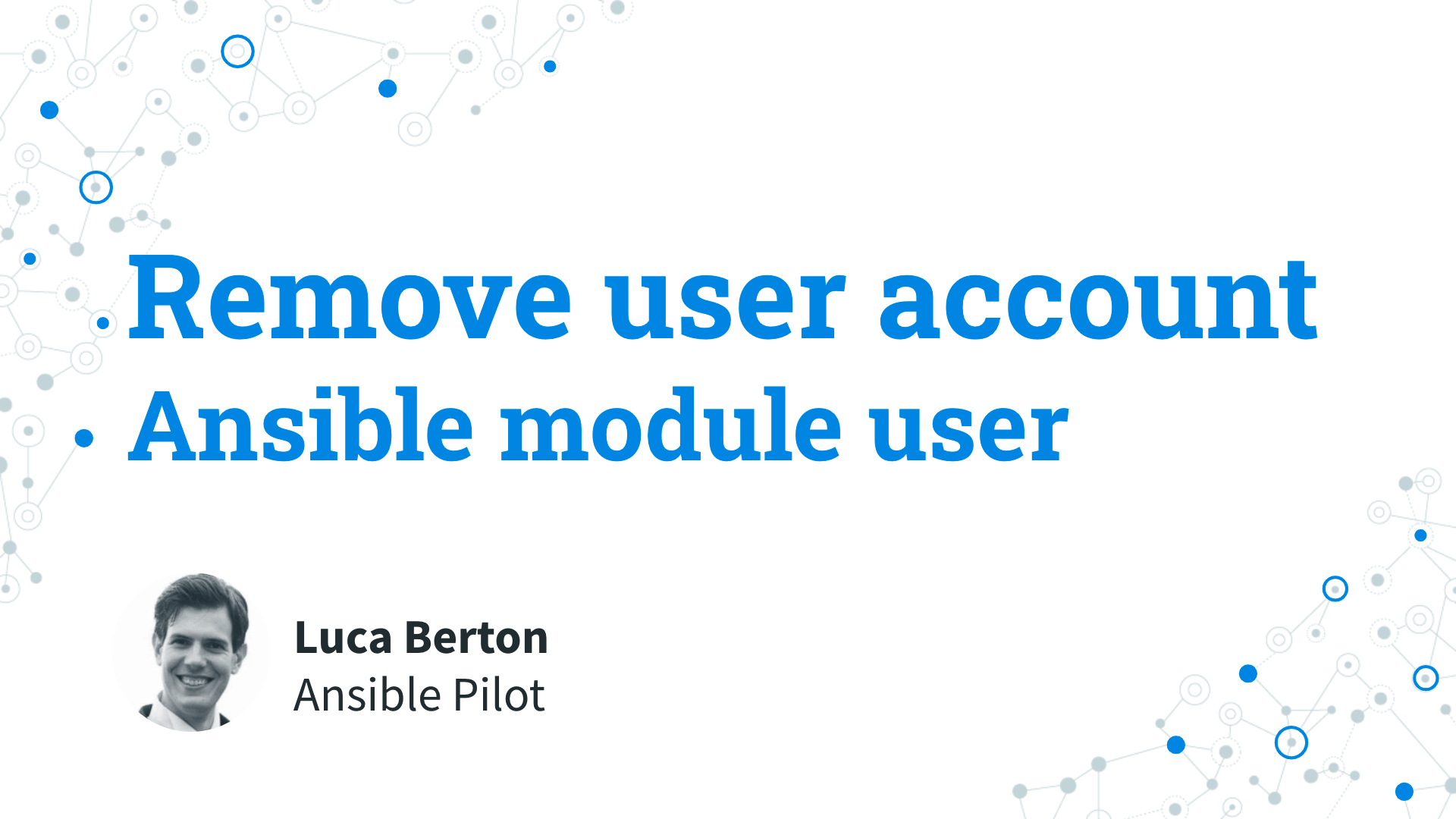 Remove user account - Ansible module user