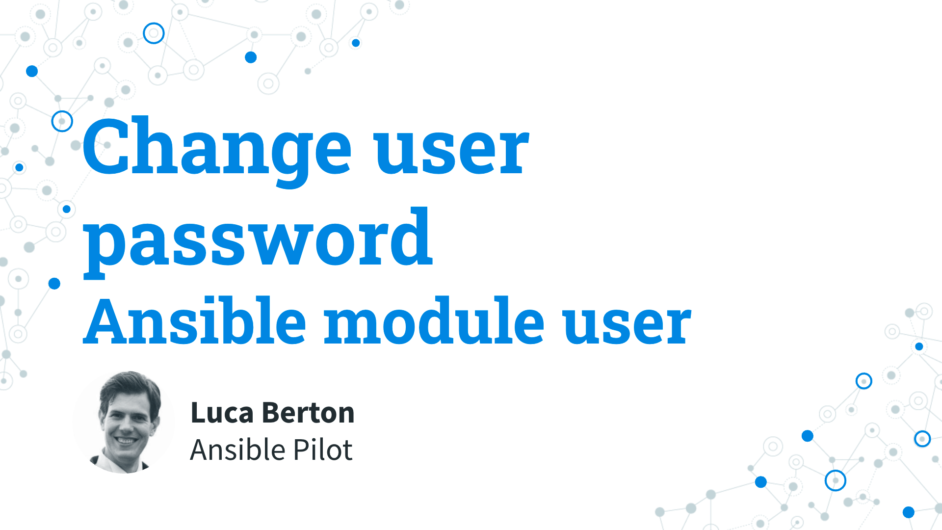 How to Change a User Password with Ansible