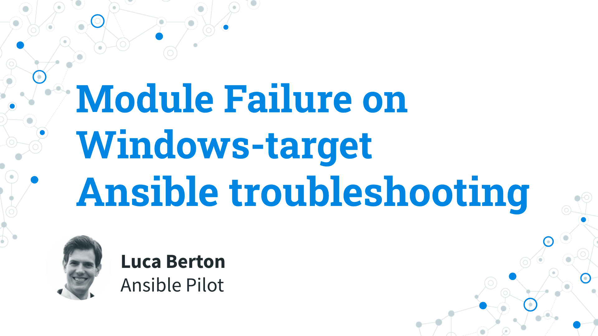 Ansible troubleshooting - Module Failure on Windows-target